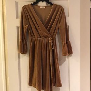 Promesa gold velvet dress.